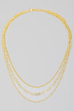 Cable Chain Link Layered Necklace